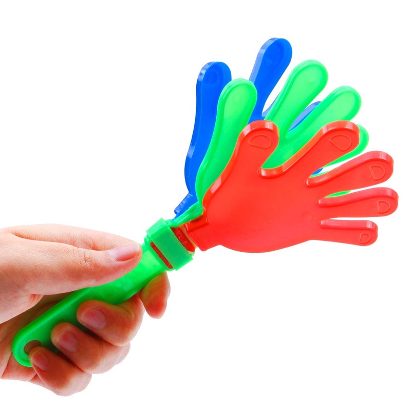 Resinta 24 Pieces Hand Clappers Plastic Noisemaker Noise Makers with Drawstring Bag for Fiesta Party Birthday Favors, 7.5 Inch - Image 4